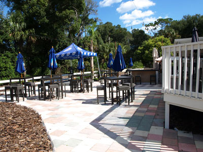 Back patio of the Stockyard